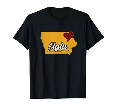 ELGIN IOWA IA USA City Милые сувениры Американские города Штаты | – – – Футболки