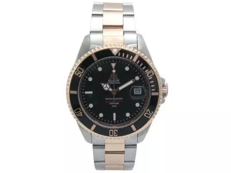 ELGIN Watch FK1405PS-B мужские серебристо-золотые часы из нержавеющей стали с индикатором даты НОВЫЕ