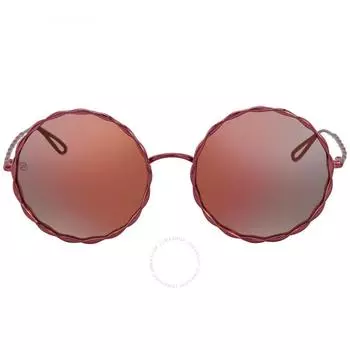 Elie Saab Pink Round Ladies Sunglasses ES 004 S 0LHF 3A 56