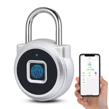 eLinkSmart Fingerprint 20 Fingerprint Smart Luggage Home Padlock, Lock, Регистрация, Lock, Padlock, Маленький, Прочный, Чехол, Чемодан, Школа, серебряный