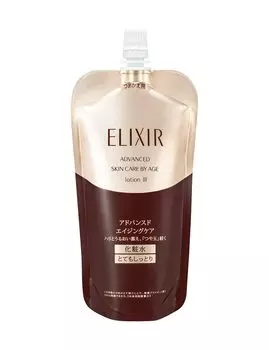 ELIXIR ADVANCED Lotion T 3 Moist 150 мл Сменный лосьон Укрепляющий увлажняющий Tsuyadama Aging Care Shiseido (Очень Тип)