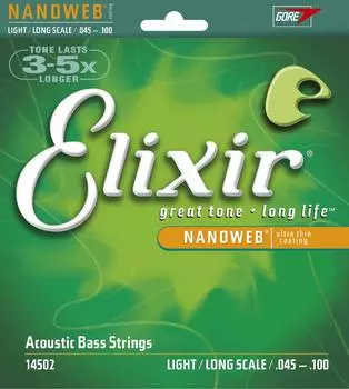 Elixir Elixir Акустические басовые струны NANOWEB Light .045-.100#14502 []