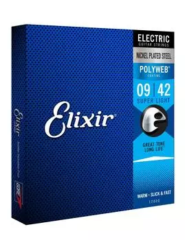 ELIXIR Elixir Струны для электрогитары POLYWEB Super Light .009-.042 #12000 []