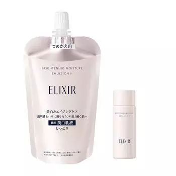 ELIXIR Increase Set Brightening Emulsion WT 2 Refill 110 мл Мини-флакон Включен Эмульсия Прозрачность Упругость Отбеливание Старение Уход Белый Shiseido