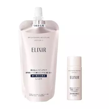 ELIXIR Increase Set Brightening Lotion WT 2 Refill 150 мл Мини-флакон Включен Лосьон Прозрачность Упругость Отбеливание Старение Уход Белый Shiseido (увлажненный