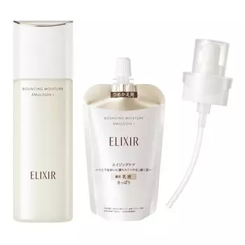 ELIXIR Lift Moist Emulsion SP 1 130 мл Основной блок Сменный блок Специальный дозатор в комплекте Транексамовая кислота Укрепляющий Увлажняющий Антивозрастной Уход Superiel Shiseido