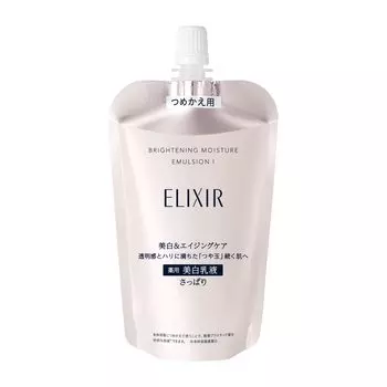 ELIXIR Осветляющая эмульсия WT 1 110 мл Сменный блок Эмульсия Прозрачность Упругость Отбеливание Уход за кожей со старением Белый Shiseido (Тип обновления) Квази-лекарство