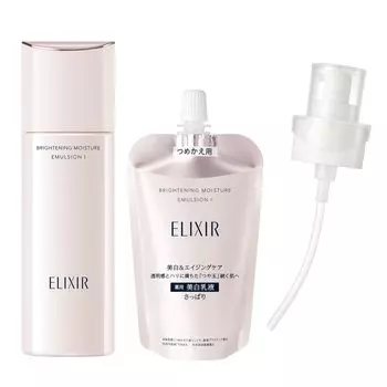 ELIXIR Осветляющая эмульсия WT 1 130 мл для тела 110 мл сменный блок со специальным дозатором в комплекте Эмульсия Прозрачность Упругость Отбеливание Уход за кожей со старением Белый Shiseido