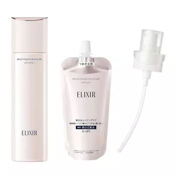 ELIXIR Осветляющий лосьон WT 1 для тела 170 мл Сменный блок 150 мл В комплект входит специальный дозатор Лосьон Прозрачность Упругость Отбеливание Уход за кожей со старением Белый Shiseido