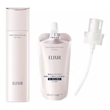 ELIXIR Осветляющий лосьон WT 2 170 мл 150 мл Основной блок Сменный блок Специальный дозатор в комплекте Лосьон Hari Aging Care Whitening White Shiseido (Влажный тип)