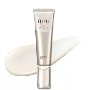 ELIXIR SUPERIEUR Day Care Revolution 35 мл Бесцветная УФ-эмульсия Утренняя упругость Увлажнение Антивозрастной уход Shiseido SP+ Квази-лекарство SPF50+ PA++++