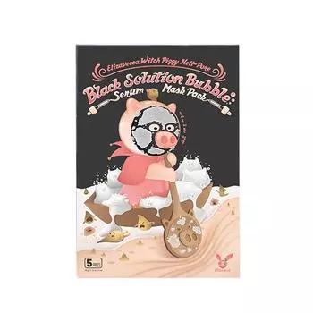 ELIZAVECCA Hell-Pore Black Solution Bubble Serum Mask Pack 28г*5шт