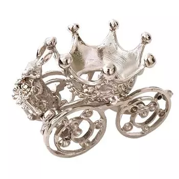 Elk Antler Jewelry Holder Carriage Jewelry Tray Unique Crystal Ball Stand Decoration Silver Carriage