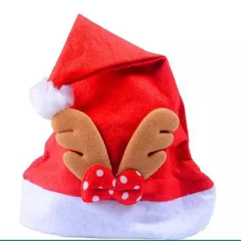 Elk Cap Snowman Christmas Cartoon Animals Festival Decorate Party Gift Winter Red Antler