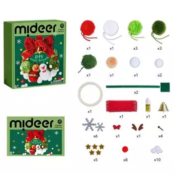 Elk Christmas Wreath Music Box Toy Handmade Diy Fun Decorative Gift Ornaments Garland