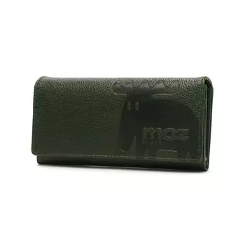 Elk Long Wallet Green [Mozu] ZNWE-86122