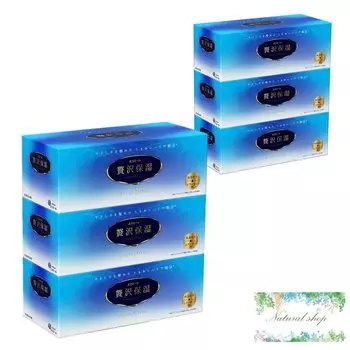 Elleair Luxury Moisturizing 200 пар x 3 коробки x 2 набора Увлажняющая коробка Салфетки из целлюлозы оптом Покупка с бонусом (400 листов) 100%