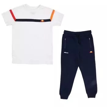 ELLESSE Детский комплект из хлопковой футболки и спортивных штанов 2/3 ans белый