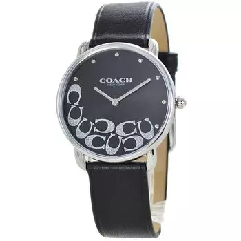 Elliott Black Leather Strap 14504336 [Coach] Men s Women s [Item]