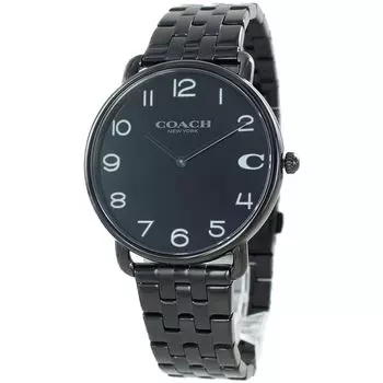 Elliott Stainless Steel Bracelet Watch [Coach] Men s (No.2 Black) [Item]