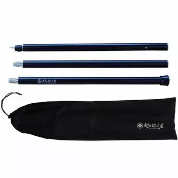 ELLISSE брезентовый шест для палатки алюминиевый алюминиевый шест черный толщина 32 мм x длина с концевым замком алюминиевый брезентовый шест компактный 183-223 см (Набор шестов)