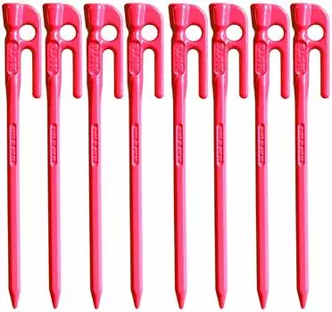 ELLISSE Кованый колышек Elisse Stake 18 см розовое порошковое покрытие СДЕЛАНО В ЯПОНИИ из MK-180PK (Набор 8)