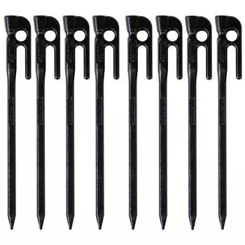 ELLISSE Кованый колышек Elisse Stake 18 см Набор из 8 шт. Катионное электроосаждение, живопись, СДЕЛАНО В ЯПОНИИ MK-180K чёрный