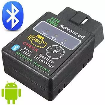 ELM327 HHOBD Advanced Bluetooth V2.1 OBDII Автомобильный диагностический сканер чёрный