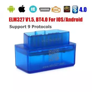 ELM327 OBD2 BT 4.0 сканер ELM 327 OBD автомобильный диагностический инструмент для Android /IOS OBD2 код считыватель 1pc синий