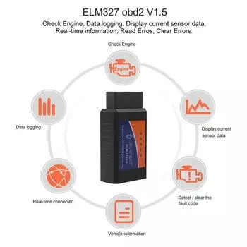 Elm327 Obd2 сканер Elm 327 V1.5/V2.1 Bluetooth Code Reader Auto Diagnostic Scanner Tool Сделано для Android