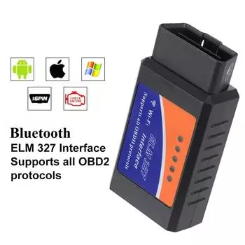 ELM327 V2.1 OBD2 Bluetooth сканер OBD автомобильный диагностический инструмент для Android /IOS PK Vgate Code Reader 1pc чёрный