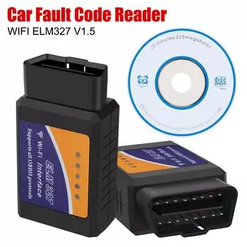 ELM327 WIFI V1.5 для IOS Android OBDII адаптер OBD2 сканер 1 шт. автомобильные аксессуары считыватель кодов неисправностей автомобиля инструмент для автоматического диагностического сканирования чёрный