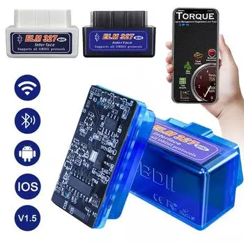 ELM 327 OBD2 автомобильный диагностический сканер код считыватель V1.5 автоматический детектор неисправностей мини тестер для Bluetooth WIFI Android IOS