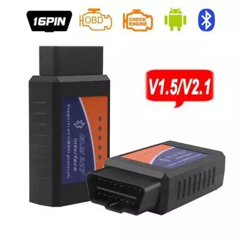 Elm 327 V1.5 и V2.1 OBD2 Автомобильный диагностический инструмент Super MINI Elm327 автоматический сканер Bluetooth считыватель кодов инструмент для ремонта автомобиля автомобильный комплект для Android/ПК V2.1