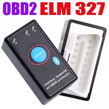 ELM 327 V 1.5 OBD 2 автомобильный диагностический ODB2 адаптер Bluetooth-совместимый 5.0 сканер автоматический инструмент для Windows XP 7/8 Android Symbian чёрный