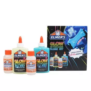 ELMER S Glow in the Dark Slime Kit 4 предмета Светится в темноте 2123998