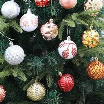 Елочный шар Творческий цветной рисунок Тонкая работа Рождественская елка Цветной шар Рождественское украшение для вечеринки Шар Подвеска Рождественский подвесной шар