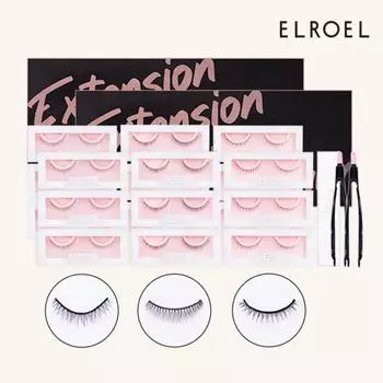 Eloel Extension Eye Styler Double Composition, 1 набор, 01 Natural Eye + 02 Volume Eye + 03 Mood Eye + 2 Easy Helper Tongs