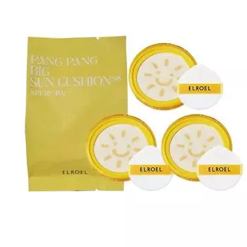 Eloel Sun Cushion Season 8 Pangpang Big Smile Sun Cushion Refill 25gx3/b, 3 pieces, 25g