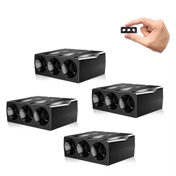 Elook Upgrade Deer Whistle для автомобиля Deer Antler для автомобиля Deer Antler Saving Deer Whistle Vehicle Trunk Motorcycle Three Horn Pack of 4 (Запатентовано чёрный