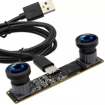 ELP 120 кадров в секунду бинокулярный 3D USB-модуль камеры глобальный затвор для компьютера широкоугольный объектив с низким искажением 4 МП двойной объектив камера со световым выгоранием 3D стерео синхронизация ПК