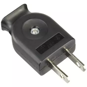 ELPA Flat Cap Wiring Outlet 125V 15A Black A-25H(BK)