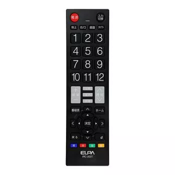ELPA TV Remote Control Compatible with Major Domestic Manufacturers Black TV Remote Control General Purpose Off Timer IRC-203T (BK) / /