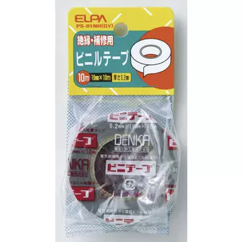 ELPA Vinyl Tape Insulation Total Length 10m x Width 19mm x Thickness 0.2mm Gray PS-01NH(GY)