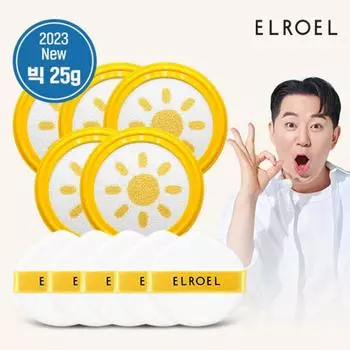 ELROEL 1 second correction Padefree Plus sun cushion 25g refill 5pcs_ELROEL