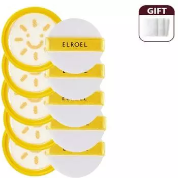 [elroel] Elroel Yellow Pangpang BIG Sun Cushion Refill + ватные диски из чистого хлопка 3 шт., 5 шт.