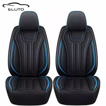 ELUTO 2x автомобильные чехлы на передние сиденья из искусственной кожи для Chevrolet Silverado Sierra 1500 2500HD 3500HD 2007-2021