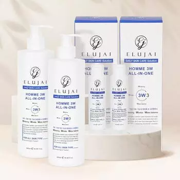 Eluzai Homme 3W Collagen All-in-one Set + Perfume Giftaway Мужская косметика All-in-one Мужской лосьон, 2 набора, 2 предмета, 500 мл