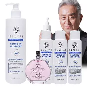 Eluzai Homme 3W Collagen All-in-one Men s Skin Lotion Cream All-in-one Cosmetics Ideaspace, 500ml+300ml 3 pieces+perfume, 1 piece, 850ml