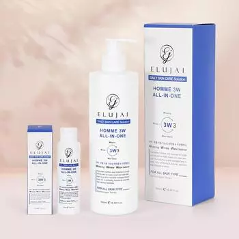 Eluzai Homme 3W Collagen All-in-one Set + Perfume Giveaway Men s All-in-one Cosmetics Men s Lotion, 1 set, 1 piece, 500ml